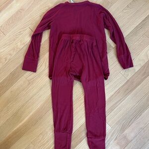 Kids Burgundy Pajama Set